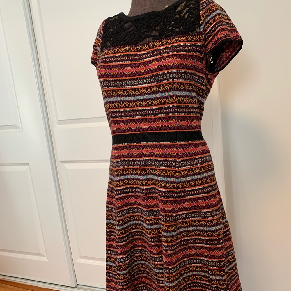 Anthropologie lace sweater dress M